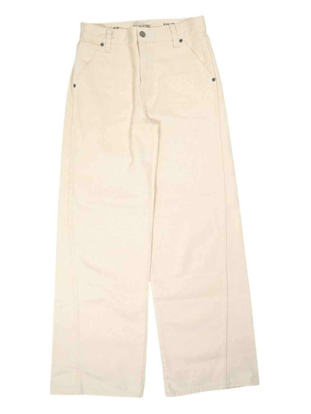 J.Crew Utility Low Rise Wide-Leg Jean in Ecru Wash